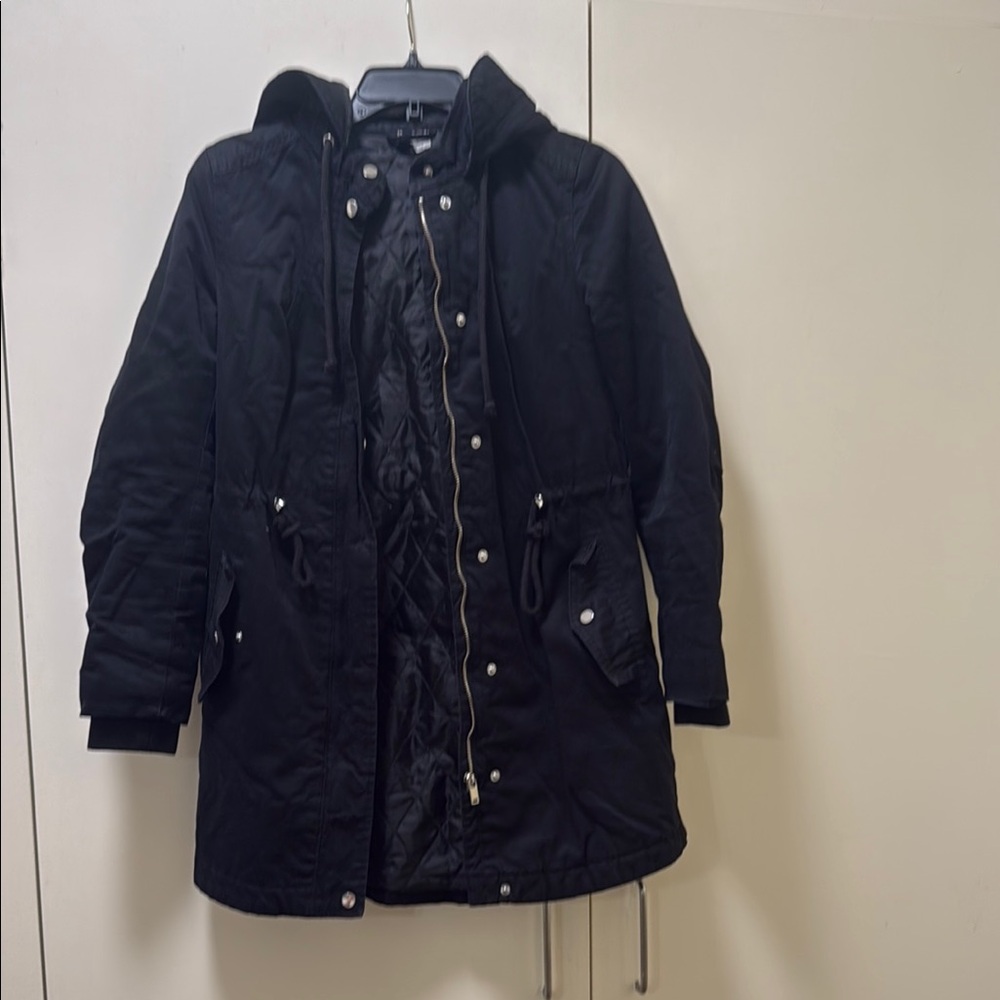 H&M Black Hooded Jacket